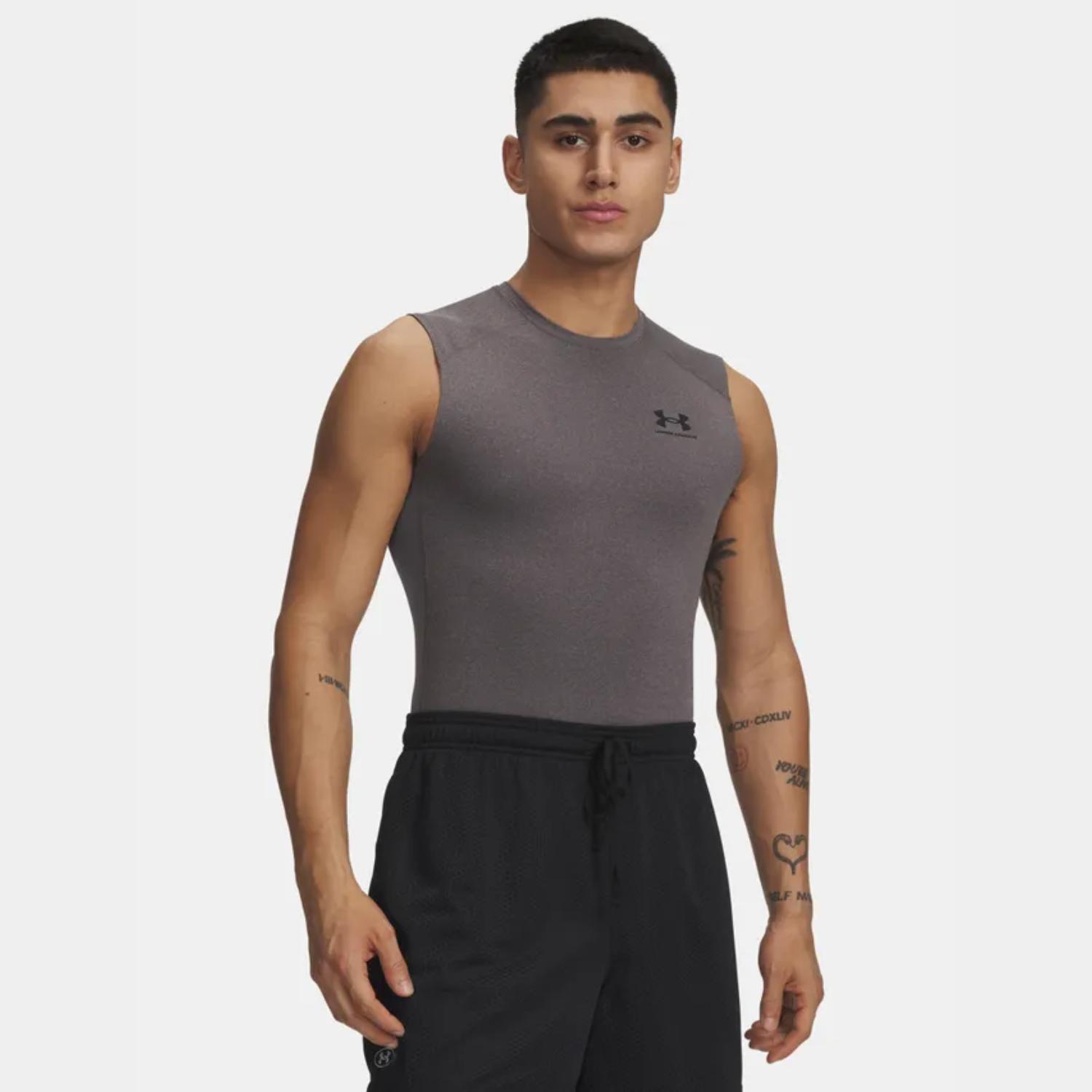Under Armour HG Armour Comp SL Grey - Férfi - Kompresné tielko Under Armour - Szürke - 1361522-090 - Méret: XL