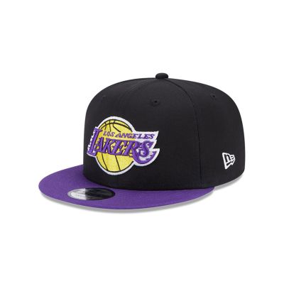 New Era LA Lakers Team Side Patch Black 9FIFTY Snapback Cap - Fekete - Sapka