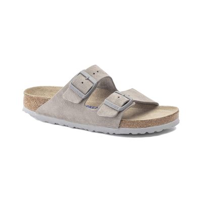 Birkenstock Arizona Soft Footbed Suede Leather Narrow Stone Coin - Szürke - Szandálok Birkenstock Arizona Soft Footbed Suede Leather Narrow Stone Coin - Szürke - Szandálok