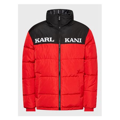 Karl Kani Retro Block Reversible Puffer Jacket Red/Black/White - Piros - Dzseki