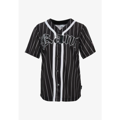 Karl Kani Woven Signature Old English Baseball Women Shirt Black/White - Fekete - Ing