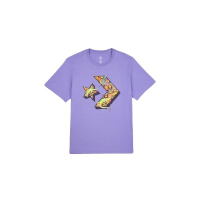 Converse Star Chevron Lizard Graphic T-Shirt - Lila - Rövid ujjú póló