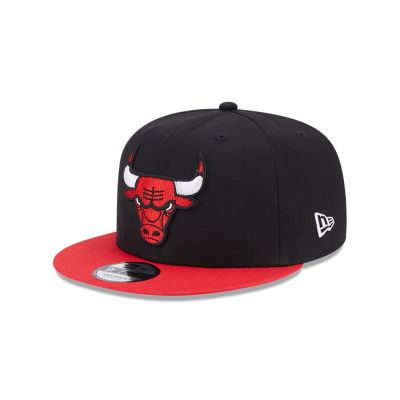New Era Chicago Bulls Team Side Patch Black 9FIFTY Snapback Cap - Fekete - Sapka