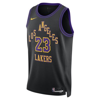 Nike Dri-FIT LA Lakers LeBron James City Edition 23/24 Swingman Jersey - Fekete - Jersey