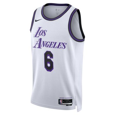 Nike Dri-FIT NBA LeBron James Los Angeles Lakers City Edition 2022 Swingman Jersey - Fehér - Jersey