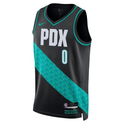 Nike Dri-FIT NBA Damian Lillard Portland Trail Blazers City Edition 2022 Swingman Jersey - Fekete - Jersey