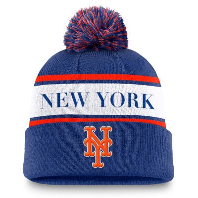 Nike Peak New York Mets Standard Cuff Pom Beanie - Kék - Sapka Nike Peak New York Mets Standard Cuff Pom Beanie - Kék - Sapka