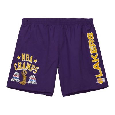 Mitchell & Ness NBA LA Lakers Team Heritage Woven Shorts - Lila - Rövidnadrág